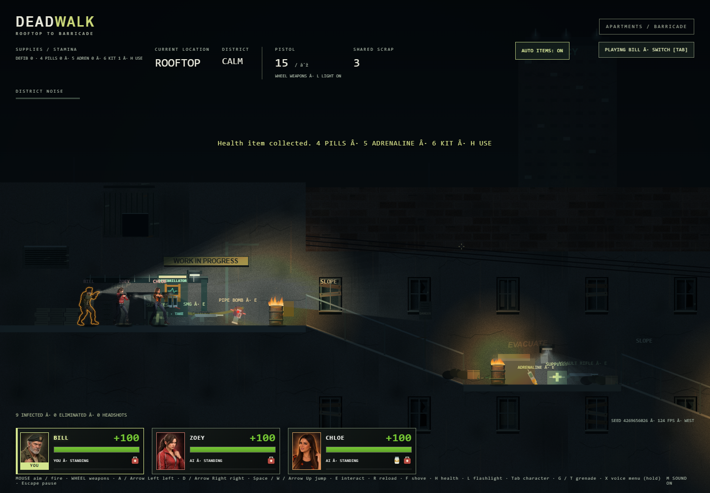 Screenshot of L4D / Deadwalk in the browser